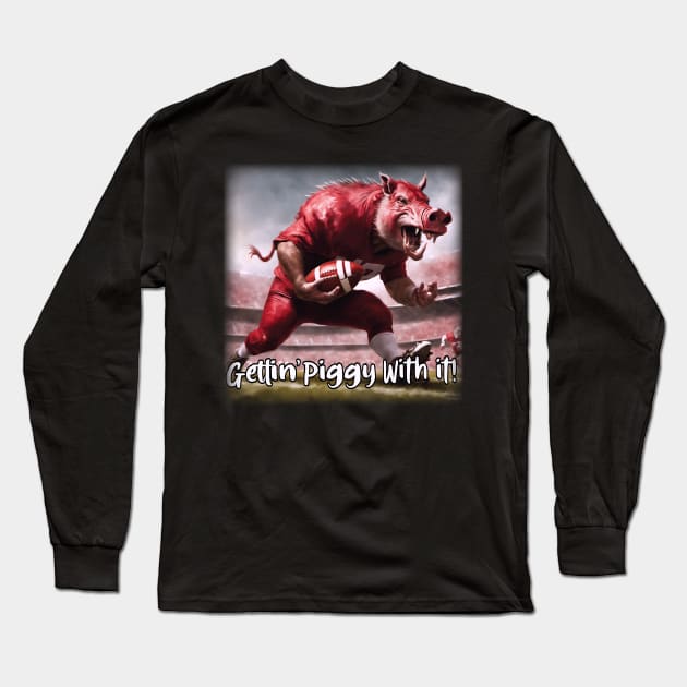 GETTING PIGGY WITH IT! Long Sleeve T-Shirt by Sublime Expressions